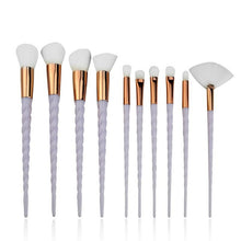 Load image into Gallery viewer, 10pcs Unicorn Makeup Brushes Sets Maquiagem Foundation Powder Cosmetic Blush Eyeshadow Women Beauty Glitter Make Up Brush Tools