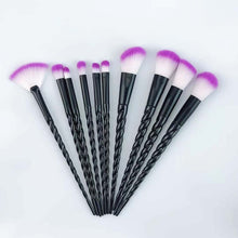 Load image into Gallery viewer, 10pcs Unicorn Makeup Brushes Sets Maquiagem Foundation Powder Cosmetic Blush Eyeshadow Women Beauty Glitter Make Up Brush Tools