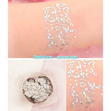 Load image into Gallery viewer, 2 in 1 Cosmetic Glitter Sequins Eyeshadow Festival Star Moon Shimmer Body Face Korea Makeup Tool and Nail Art DIY Decoration