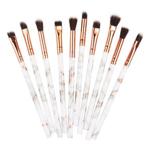 Load image into Gallery viewer, 10Pcs/Set Makeup Brushes Professional Marbling Handle Powder Foundation Eyeshadow Lip Make Up Brushes Set Beauty Tools