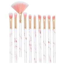 Load image into Gallery viewer, 10Pcs/Set Makeup Brushes Professional Marbling Handle Powder Foundation Eyeshadow Lip Make Up Brushes Set Beauty Tools