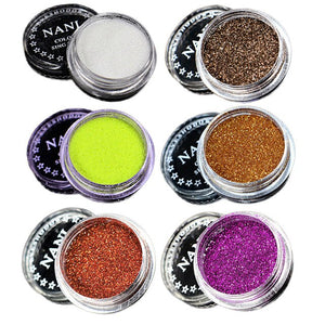 2/6pcs/set Cosmetics Eyes Lip Face Makeup Glitter Shimmer Powder Monochrome Eyes Baby Bride Pearl Powder Glitters Shining Makeup