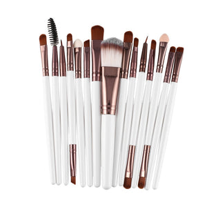 15Pcs/Kit Makeup Brushes Set Eyelash Lip Foundation Powder Eye Shadow Brow Eyeliner Cosmetic Make Up Brush Beauty Tool