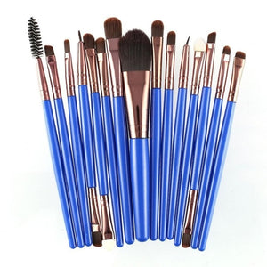 15Pcs/Kit Makeup Brushes Set Eyelash Lip Foundation Powder Eye Shadow Brow Eyeliner Cosmetic Make Up Brush Beauty Tool