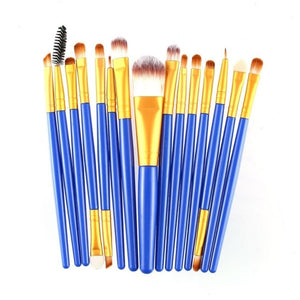 15Pcs/Kit Makeup Brushes Set Eyelash Lip Foundation Powder Eye Shadow Brow Eyeliner Cosmetic Make Up Brush Beauty Tool