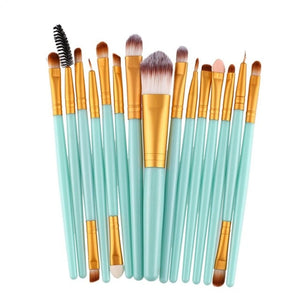 15Pcs/Kit Makeup Brushes Set Eyelash Lip Foundation Powder Eye Shadow Brow Eyeliner Cosmetic Make Up Brush Beauty Tool