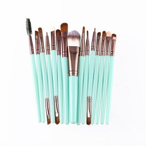 15Pcs/Kit Makeup Brushes Set Eyelash Lip Foundation Powder Eye Shadow Brow Eyeliner Cosmetic Make Up Brush Beauty Tool