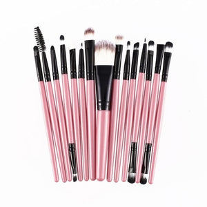 15Pcs/Kit Makeup Brushes Set Eyelash Lip Foundation Powder Eye Shadow Brow Eyeliner Cosmetic Make Up Brush Beauty Tool