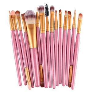 ELECOOL 20/15/6/1PCS Eye Shadow Brow Eyeliner Eyelash Lip Foundation Power Cosmetic Make Up Brush Beauty Tool