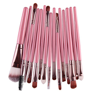 ELECOOL 20/15/6/1PCS Eye Shadow Brow Eyeliner Eyelash Lip Foundation Power Cosmetic Make Up Brush Beauty Tool