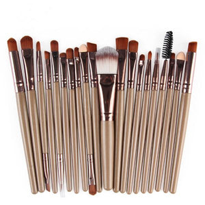 ELECOOL 20/15/6/1PCS Eye Shadow Brow Eyeliner Eyelash Lip Foundation Power Cosmetic Make Up Brush Beauty Tool