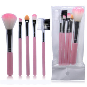 5pcs Full Professional Women's Makeup Brushes High Quality Powder Eyeshadow Eyelash Cheek Color Brush Set Hot Sale Cosmetic Tool