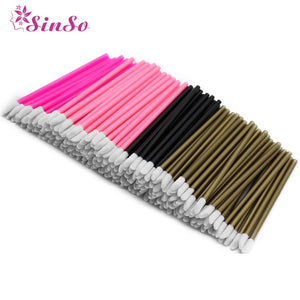 50pcs Disposable Cosmetic Makeup Lip Brush Lipstick Lip Glossy Wands Pen Cleaner Applicator Eyeshadow Lip Gloss Brushes Tools