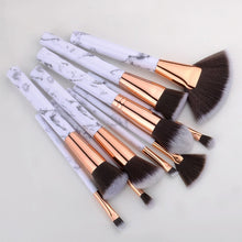 Load image into Gallery viewer, FLD 10 Pcs Professional Makeup Brush Set Full Function Foundation Eye Powder Fan Blush Brush Makeup Tools Brushes Set Kit