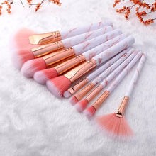 Load image into Gallery viewer, FLD 10 Pcs Professional Makeup Brush Set Full Function Foundation Eye Powder Fan Blush Brush Makeup Tools Brushes Set Kit