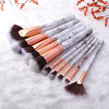 Load image into Gallery viewer, FLD 10 Pcs Professional Makeup Brush Set Full Function Foundation Eye Powder Fan Blush Brush Makeup Tools Brushes Set Kit