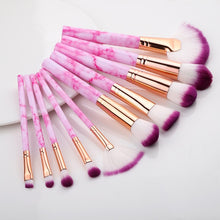 Load image into Gallery viewer, FLD 10 Pcs Professional Makeup Brush Set Full Function Foundation Eye Powder Fan Blush Brush Makeup Tools Brushes Set Kit